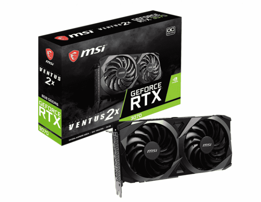 Tarjeta de Video MSI NVIDIA GeForce RTX 3070 VENTUS 2X 8G OC, LHR 8GB