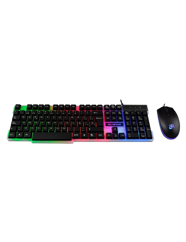 Kit de Teclado y Mouse Gamer Balam Rush XD05T - Juego, Negro, 800/1200/1600DP