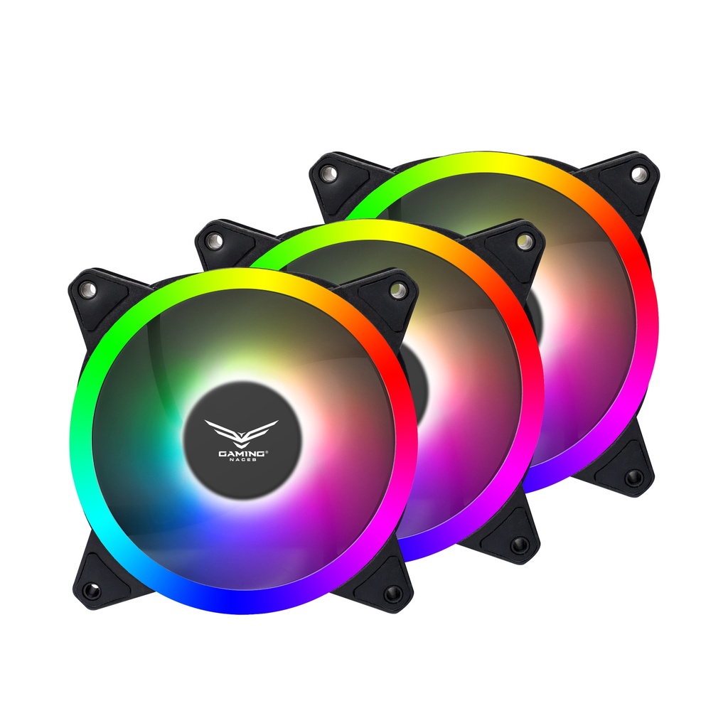 Kit 3 Ventiladores ARGB ORPHEUS C/Control NA-0617  Naceb -