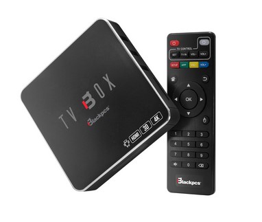 TV BOX Blackpcs EO104K-BL - Ethernet (RJ-45), WLAN, 3840 x 2160, Android 7.1, 1GB, 8GB