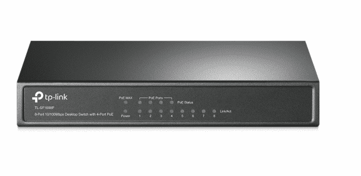 Switch TP-Link TL-SF1008P PoE, 10/100Mbps, 8 Puertos, 1000 Entradas – No Administrable