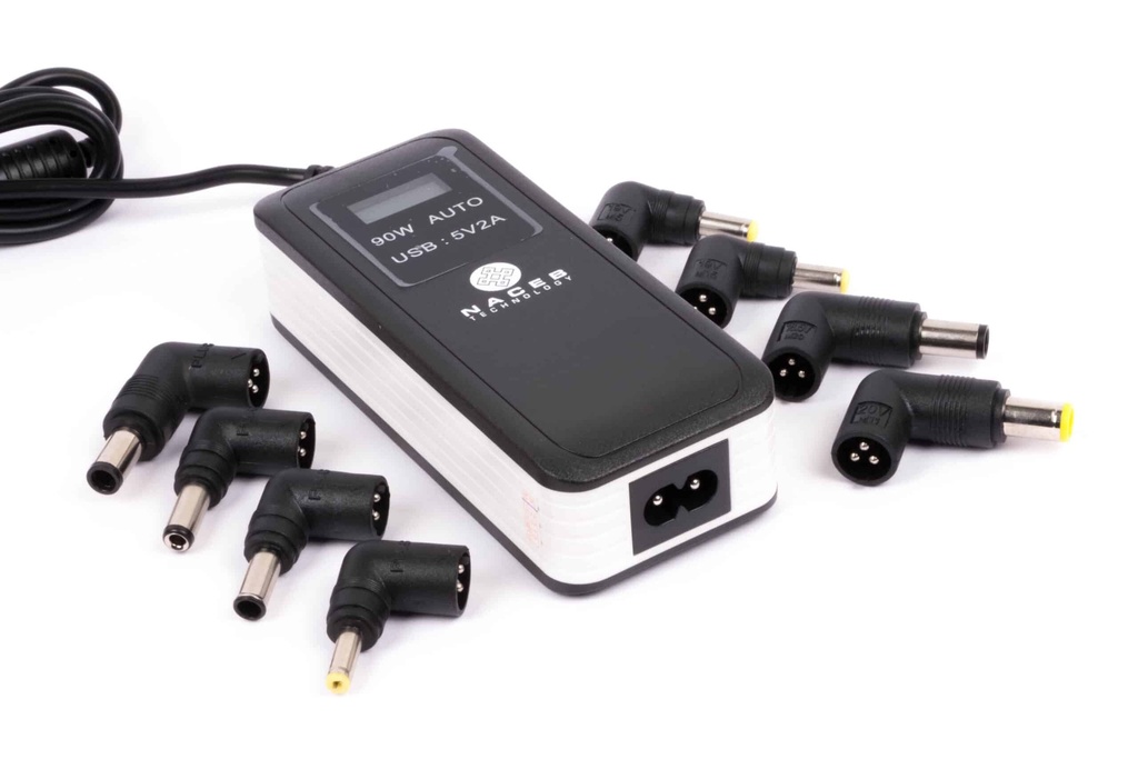 Adaptador                                                                                                                                                                                                                                                                                                             De Corriente Naceb Technology - Negro, Adaptador De Corriente, Universal