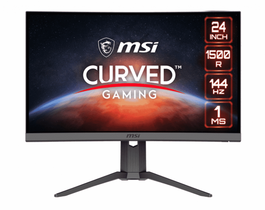 Monitor   Gamer Curvo MSI Optix G24c6p Led 24", Full Hd, Widescreen, Freesync, 144hz, Hdmi, Negro