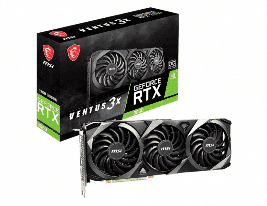 Tarjeta                                De Video MSI Nvidia Geforce RTX 3060 Ventus 3x 12g Oc, 12gb 192-bit Gddr6, PCI Express 4.0