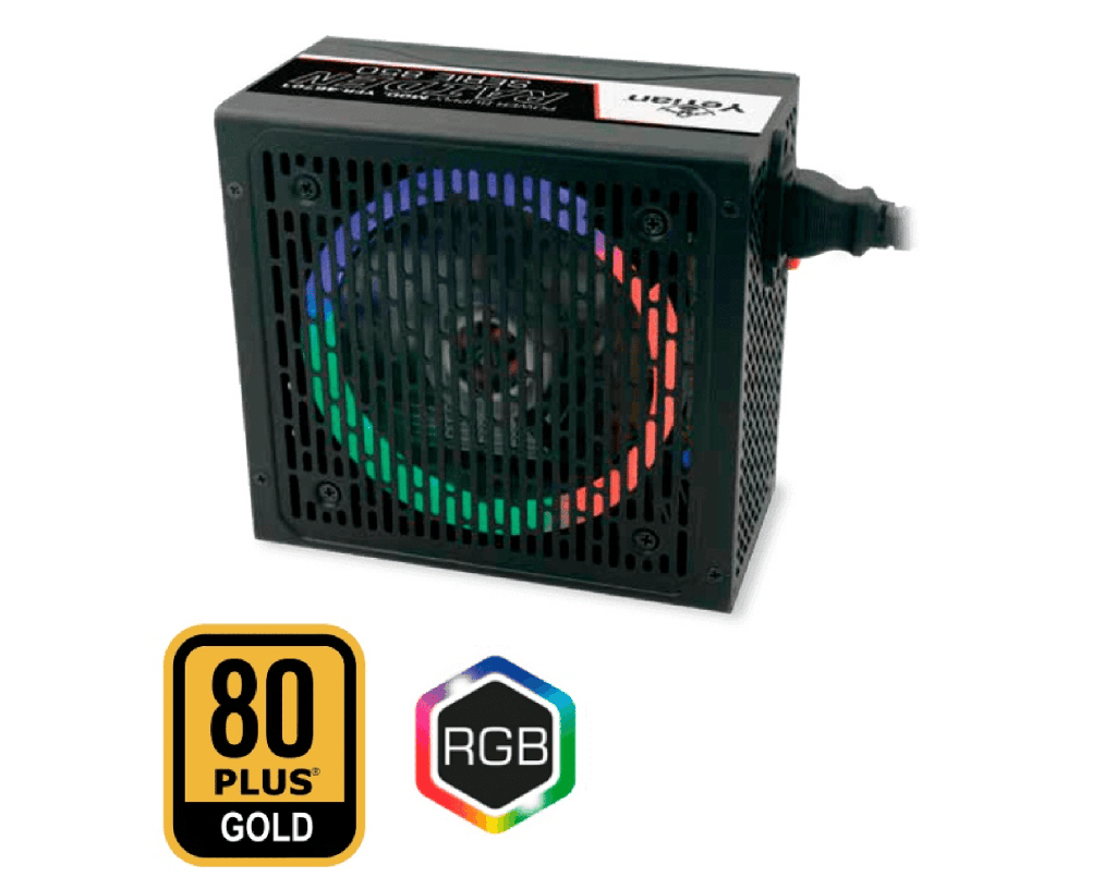 Fuente   De Poder Yeyian Yfr-46701 Raiden 850w 80 Plus Gold RGB Atx Fm