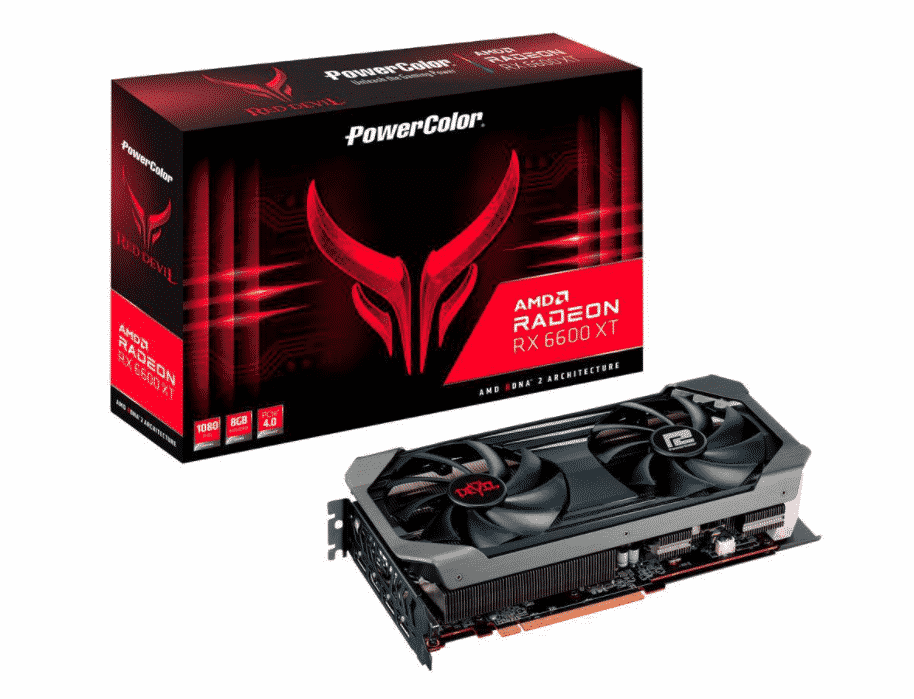 Tarjeta  De Video  Powercolor Red Devil Radeon Rx 6600 XT 8gb GDDR6 PCI Express 4.0 Atx Video Card 6600xt 8gbd6-3dhe/oc