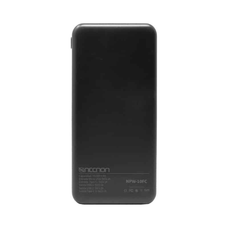 Powerbank  Necnon Npw-10fc 10000mah Indicadorled Tipoc Negro(nbpb1001fc)