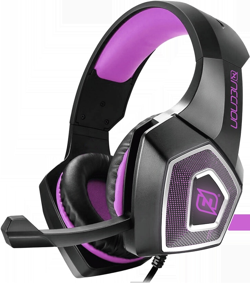 Diadema Necnon Gaming Over-ear Nbhg  Flexible/vibracion/alambr. Fucsia
