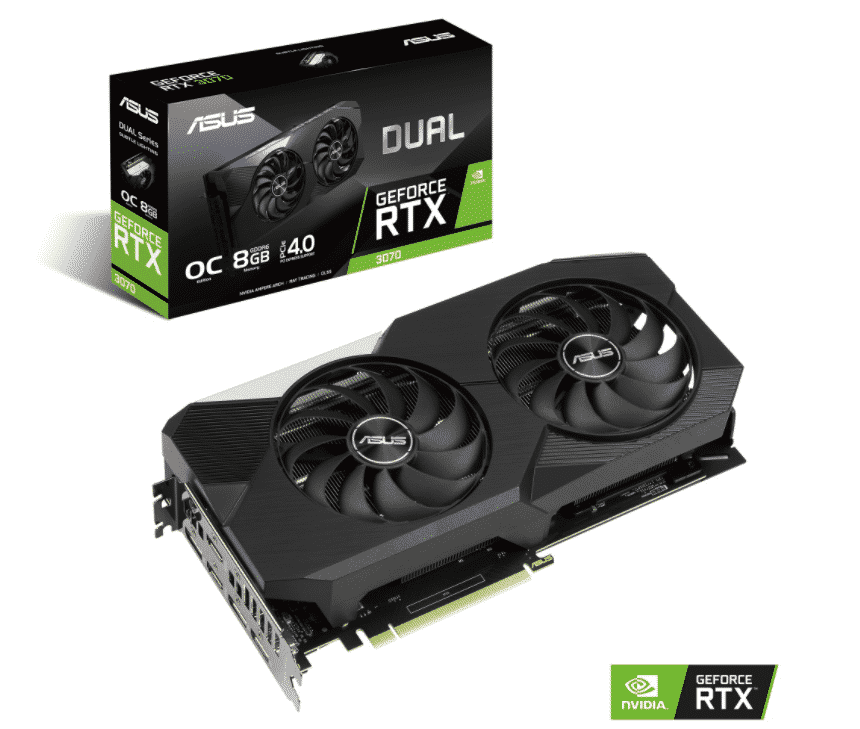 Tarjeta   De Video ASUS Nvidia Geforce RTX 3070 Dual Oc, 8gb 192-bit Gddr6, PCI Express 4.0