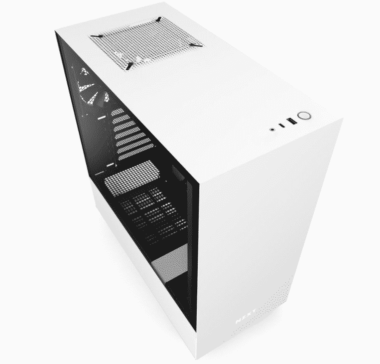 Gabinete NZXT H510 con Ventana, Midi-Tower, ATX,Micro-ATX,Mini-ATX, USB 3.1, sin Fuente, Blanco