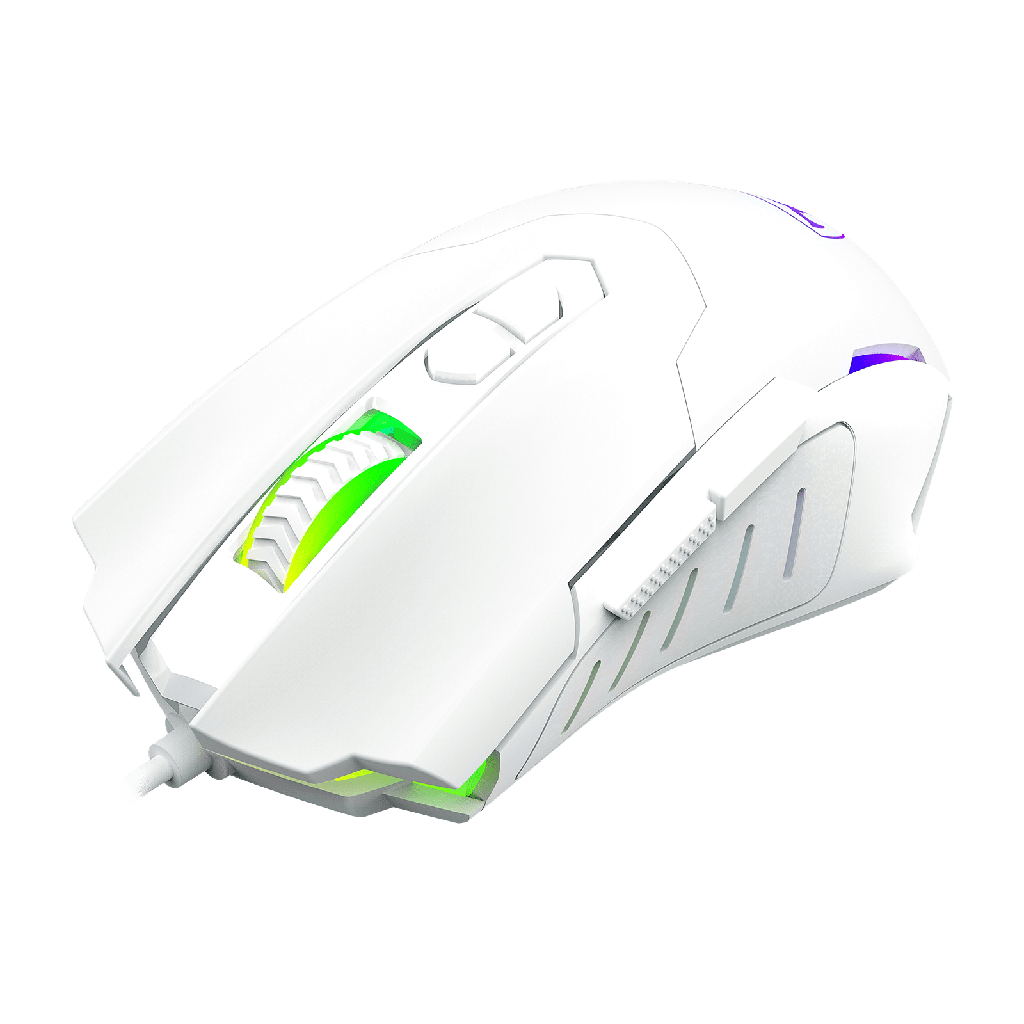 Mouse Gamer T-dagger Beifadier Blanco: Dpi 400-7200, 7 B. Programables, Luz RGB Y Diseño Ergonómico
