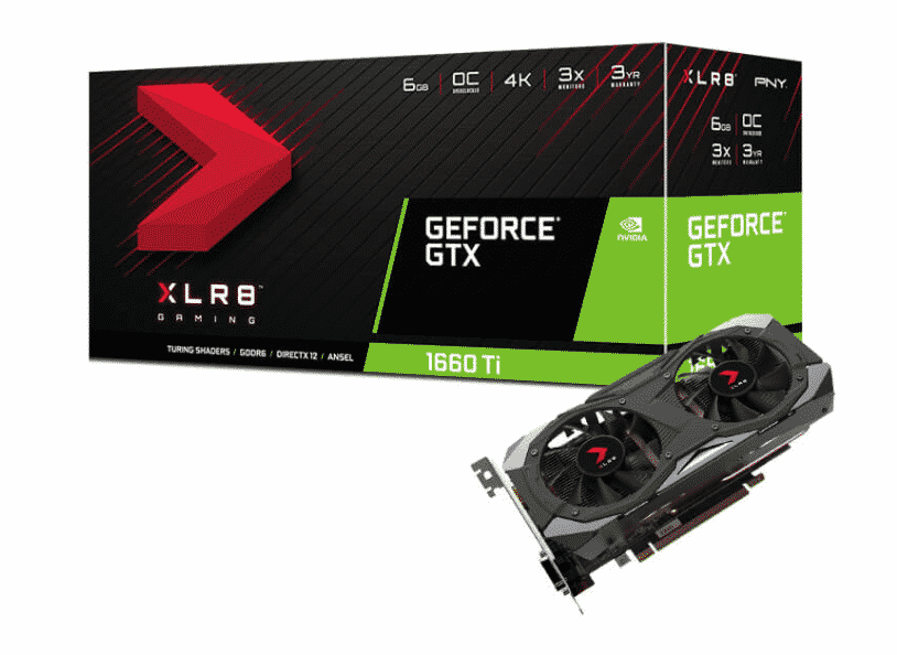 Tarjeta de Video PNY NVIDIA GeForce GTX 1660 Ti XLR8 Gaming Overclocked Edition 6GB 192-bit GDDR6 PCI Express x16 3.0