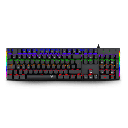 Teclado     Mecánico T-dagger Naxos Negro Con Interruptores Red Switch Y Luz Rainbow T-tgk310-rd-sp