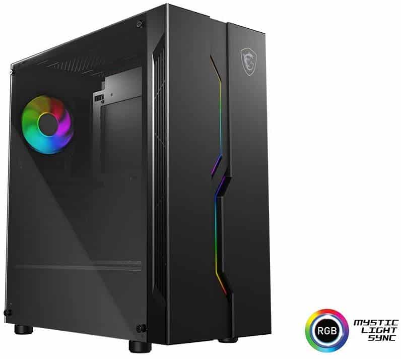 GABINETE MSI MAG VAMPIRIC 010 RGB NEGRO ATX CRISTAL TEMPLADO (REMATE)