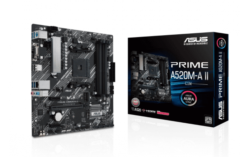 Tarjeta                             Madre ASUS Prime A520m-a Ii/csm AMD Ryzen AM4 DDR4 Dp/hdmi M.2