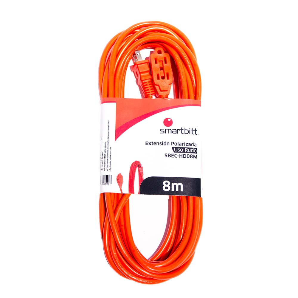 Ext.                                                                                                                                                                                                                                                                                                                                                                                                                                                                                                                                                                                                                                                                                                                                                                                                          Smartbitt Uso Rudo 8mts 3 Cont. Pot.max. 13a (sbec-hd08m)