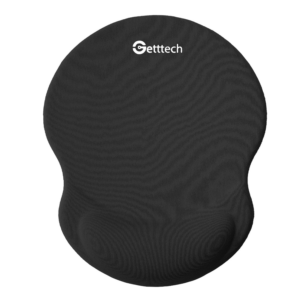 Mousepad  Getttech Ggd-std-01-bk Con ReposamuÑecas, Negro