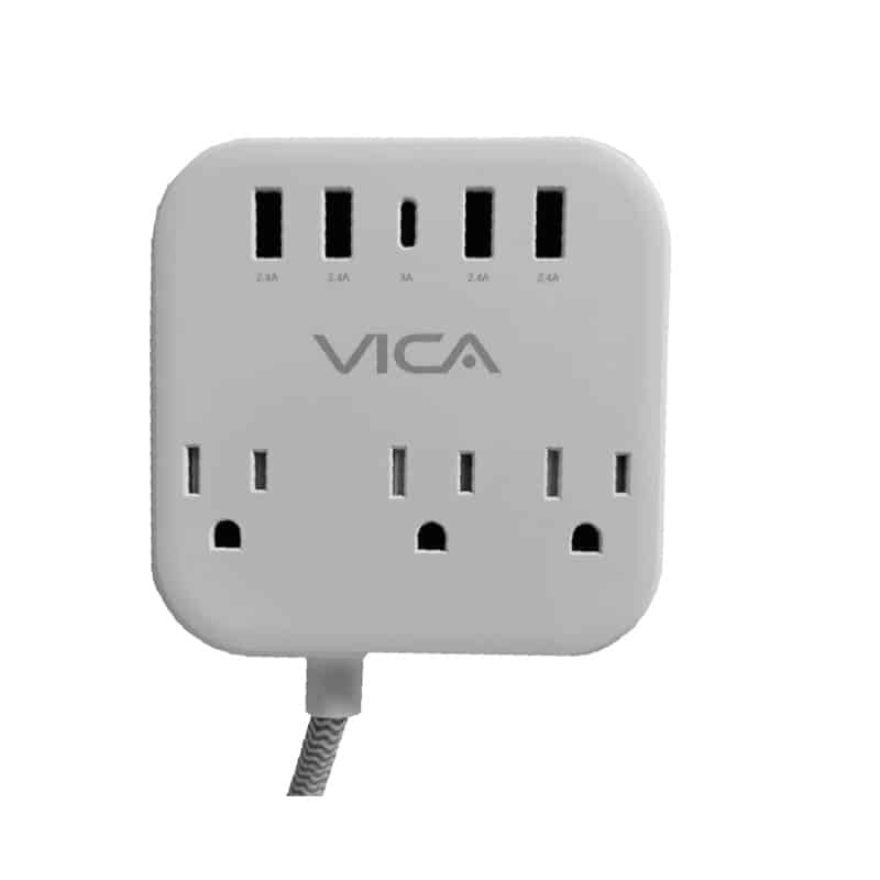 Supresor De Picos Vica C/ 3 Tomas,4 Ptos Usb-a,y 1 Pto Usb-c (ex 7p)