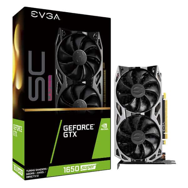 TARJETA DE VIDEO EVGA NVIDIA GEFORCE GTX 1650 SUPER SC ULTRA GAMING DUAL FAN METAL BLACKPLATE