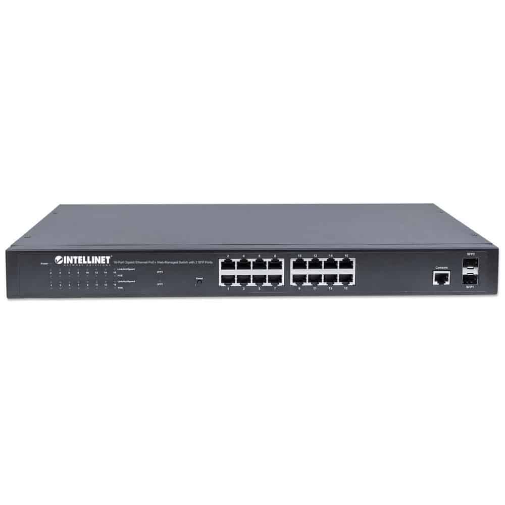 Poe Switch Intellinet Gb 16 Ptos 19" 30w/pto 220w Admin + 2 Sfp 561341