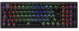 TECLADO MECANICO PARA GAMING EAGLE WARRIOR GRIPEN BLACK RGB OUTEMU SWITCH BLUE ESPAÑOL