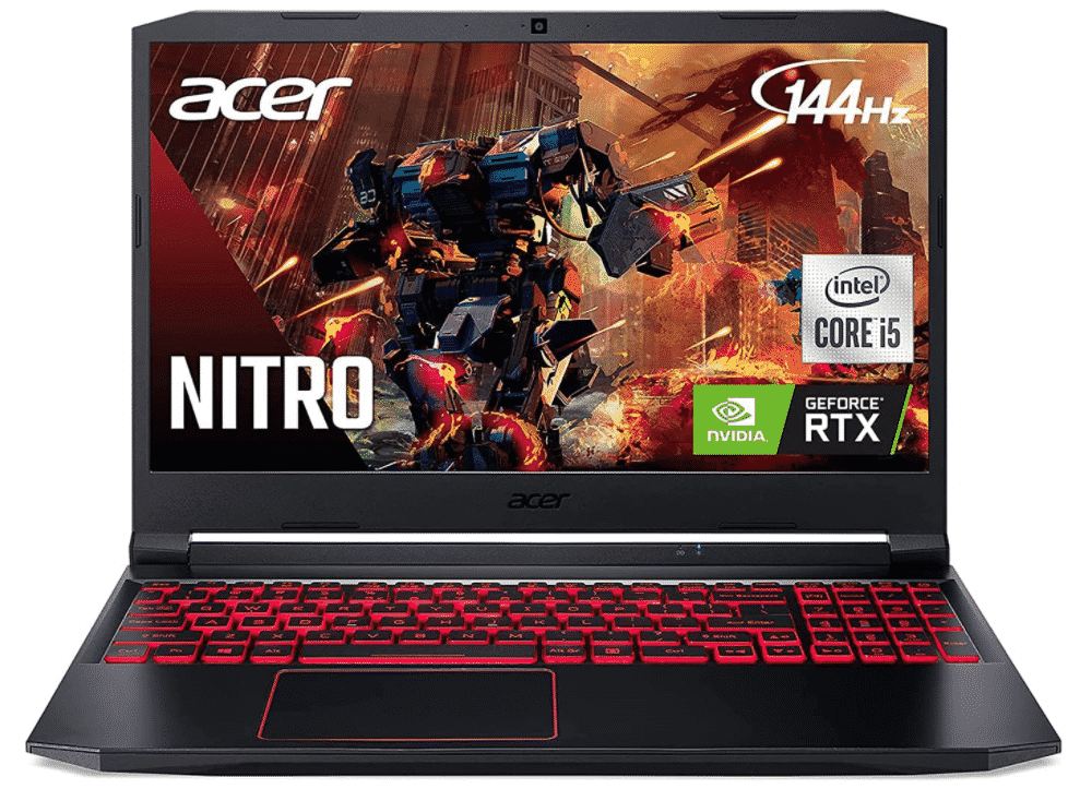 Acer Nitro 5 AN515-55-53E5 Laptop Gaming | Intel Core i5-10300H | GPU NVIDIA GeForce RTX 3050 | Pantalla IPS de 15,6" FHD 144Hz | 8GB DDR4 | SSD NVMe de 256GB | Intel Wi-Fi 6 | Teclado retroiluminado
