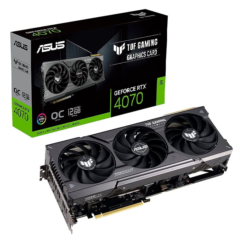 Tarjeta                                                                                                                                                                                                                                         De Video Asus Tuf-rtx4070-o12g-gaming 12gb Gddr6x Oc Dlss3