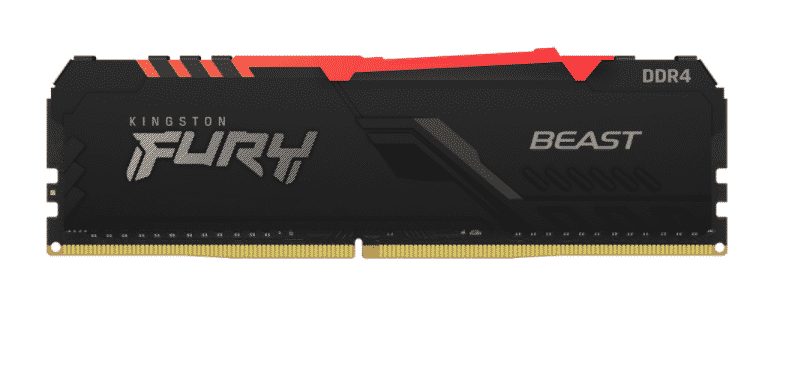 Memoria RAM Kingston FURY Beast RGB DDR4, 3600MHz, 8GB, Non-ECC, CL17, XMP