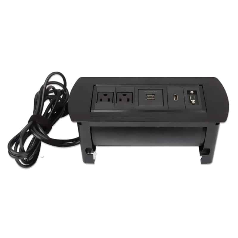 (OPEN BOX)CAJA DE MESA MANHATTAN CONEXIONES,AC,USB,RED,HDMI,VGA,AUDIO 3.5,164863