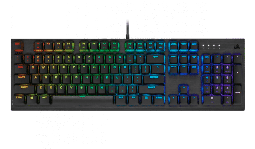 Teclado Mecánico para Gaming Corsair K60 RGB Pro Cherry MX Low Profile Speed USB En Español Layout