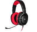 Headset Audífonos Para Gaming Corsair HS35 Alámbrico 1.1 Metros 3.5mm Negro Rojo