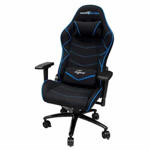 SILLA GAME FACTOR TELA RECLINABLE 4D ESTRELLA METAL NEGR-AZUL CGC600-B