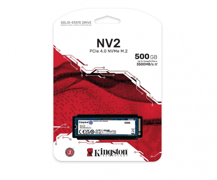 Unidad                                          SSD Kingston Nv2 Nvme 500gb PCI Express 4.0 M.2 Pue Snv2s/500g (openbox)