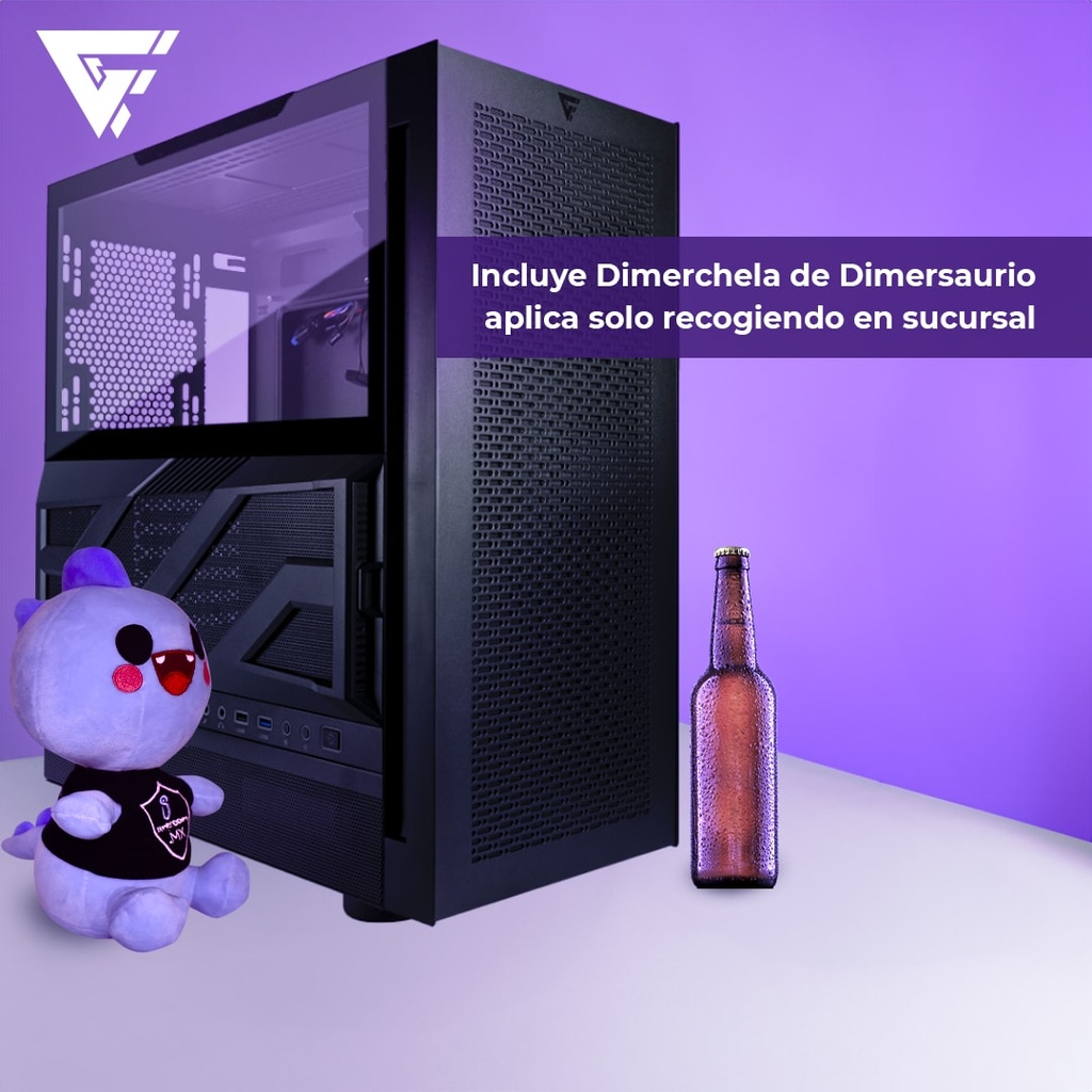 Gabinete                               Game Factor Atx Cristal Usb 3.0 Int. Lat/rgb S/fte Csg800 Bk