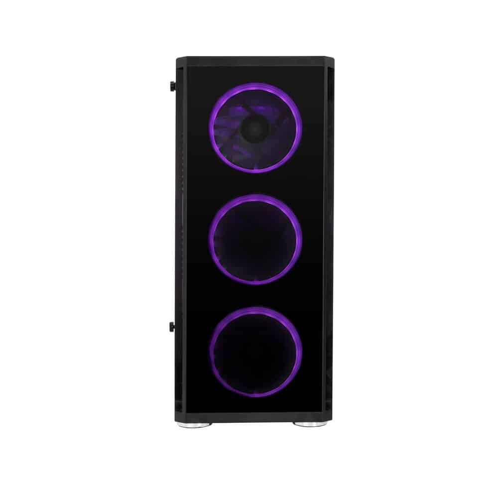 (open  Box)gabinete Yeyian Ygs-68808 Shadow 2200 Lat C/t, 3 Ven Rgb/usb/negro