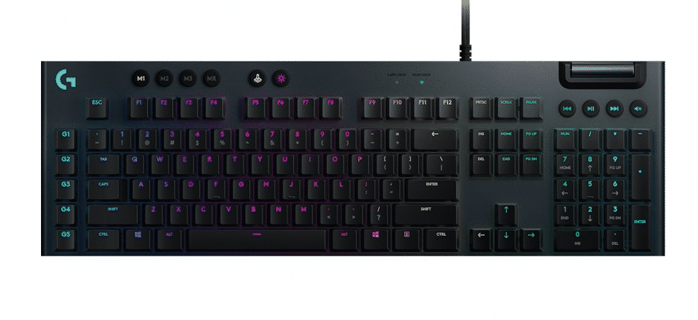 Teclado Gamer Logitech LightSync G815 RGB, Teclado Mecánico, GL Táctil, Alámbrico, Negro (Inglés) (REMATE OPENBOX)