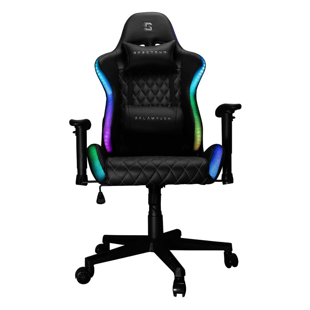 Silla                                                                                                                                                                                              Balam Rush Gamer Vinipiel Reclinable 90-180 Piston Clase 4 Reposabrazos 2d Rgb Lightning Rush -