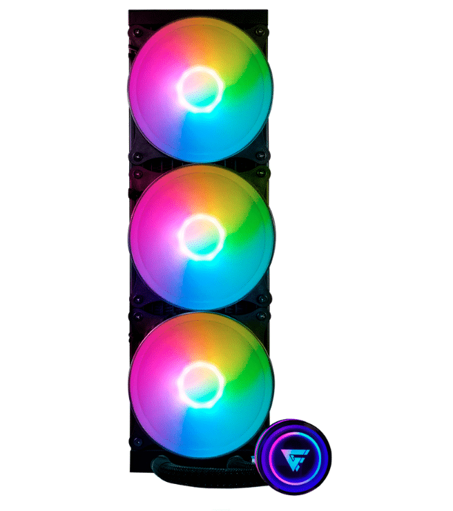 Enfriamiento  LÍquido Game Factor 360mm, Rgb, 3x120mm, Negro Lqg700-bk