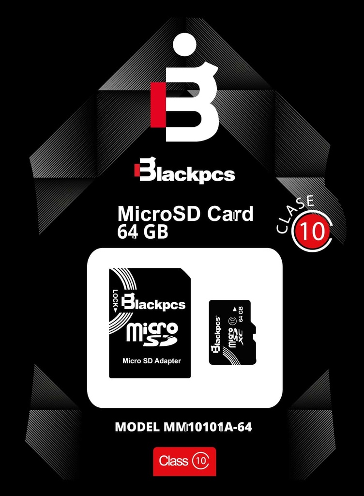 Memoria                                                                                                                                                                                                   Microsd Blackpcs De 64gb Clase10 Con Disipador -