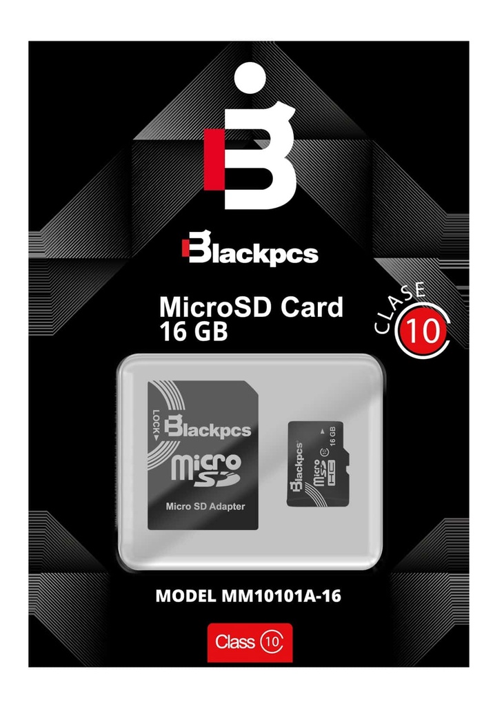Memoria                                                                                                                                                                                                                       Microsd Blackpcs De 16gb Clase10 Con Disipador -