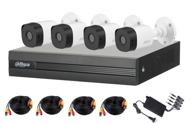 Kit                                                                                                                                                                                                                                 4 Canales Dahua Xvr1b04-i/4-b1a11 1mp -