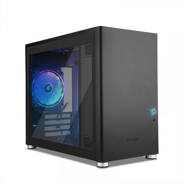 Gabinete                                                                                                                                                                                                                       Gamer Yeyian Hussar Ycm-atxaw-01 Micro Atx/1 Vent/lat Crist Templ -