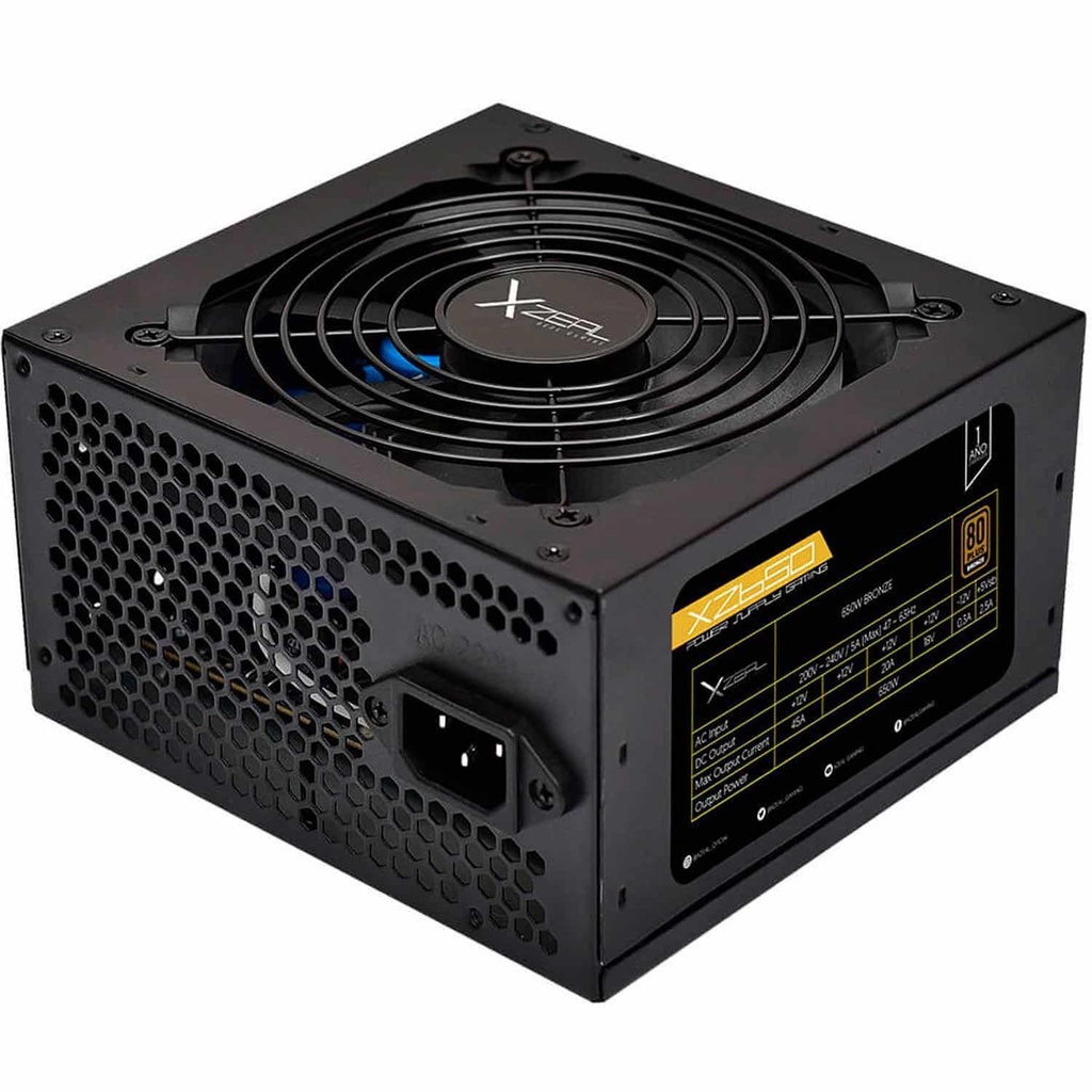 Fuente                                                                                                                                                                                                                            De Poder Xzeal 650w. Xzps650b -