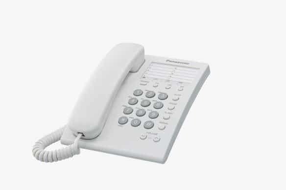 Panasonic Telefono Alambrico Basico 13 Memorias Blanco (kx-ts550mew)