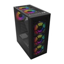 Gabinete                                                                                                                                                                                                                                Gamer Mini Torre Atx Dragonfly Mesh Gm740 Azender Series -