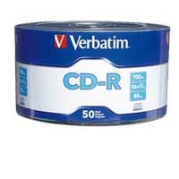 Disco                                                                                                                                                                                                     Cd-r Verbatim 97488 - Cd-r, 700 Mb, 50, 52x, 80 Min