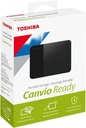 Disco                                                                                                                                                                                                                  Duro Toshiba Canvio Ready 2tb Hdtp320xk3aa - Color Negro, Usb Usb 3.2 Gen 1(compatible Con 2.0), Formato 2.5