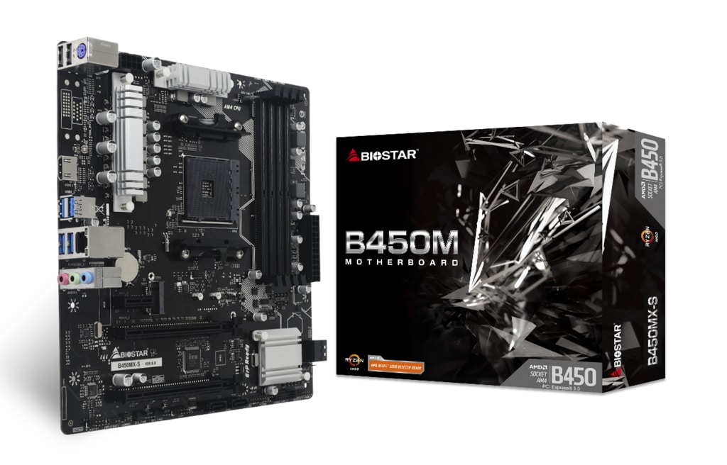 Motherboard                                                                                                                                                                                                  Biostar B450mx-s Conjunto De Chips Amd B450 -