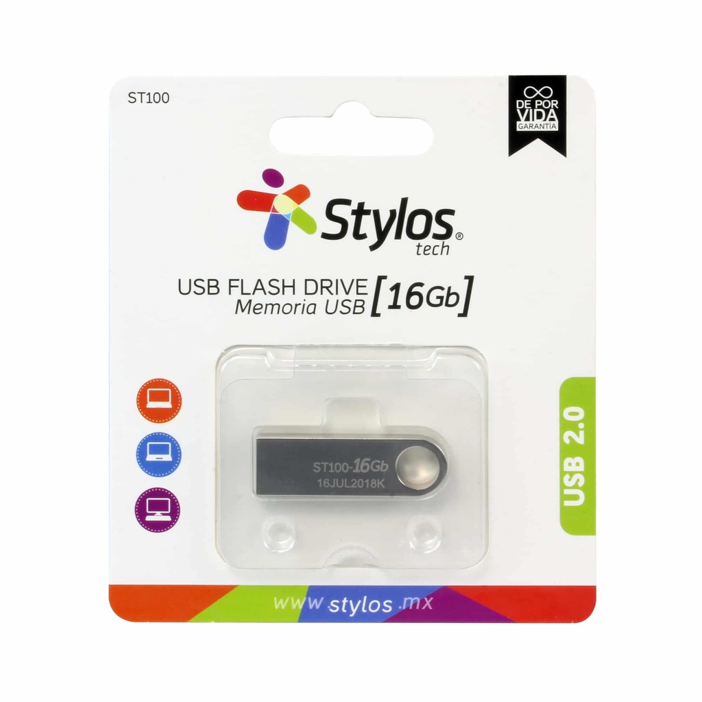 Memoria                                                                                                                                                                                               Usb 16gbb Stylos. Stmusb2b -