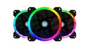 Kit                                                                                                          De Ventiladores Game Factor Fkg400 - Multicolor, Ventilador 120mm Incluye 2 Tiras Led, Control Remoto.